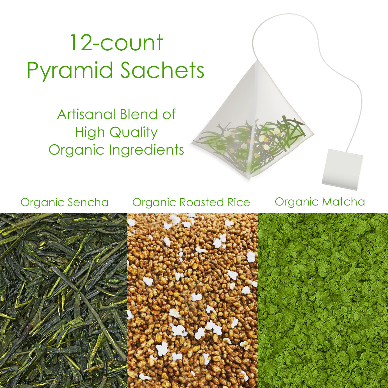 Organic Matcha Genmaicha Tea Bags