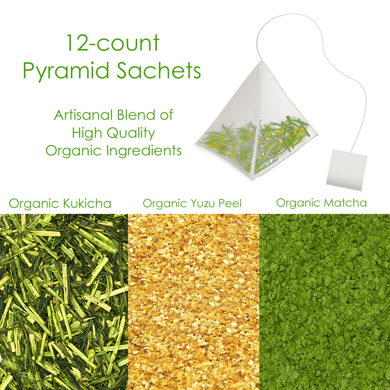 Organic Yuzu Matcha Kukicha Tea Bags