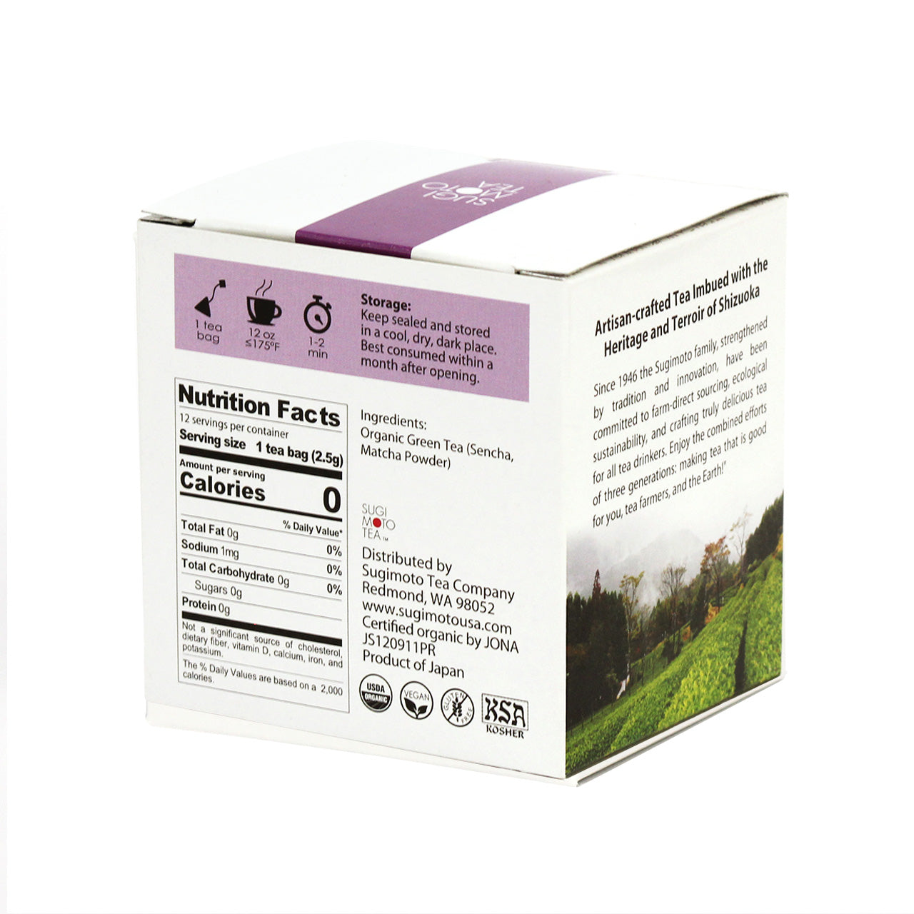 Organic Matcha Sencha Tea Bags