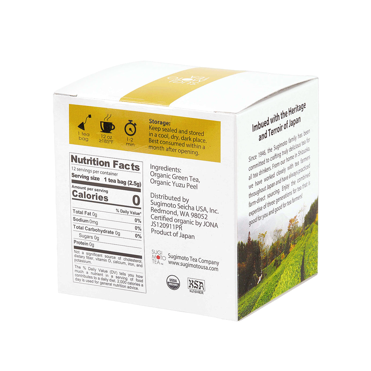 Organic Yuzu Matcha Kukicha Tea Bags