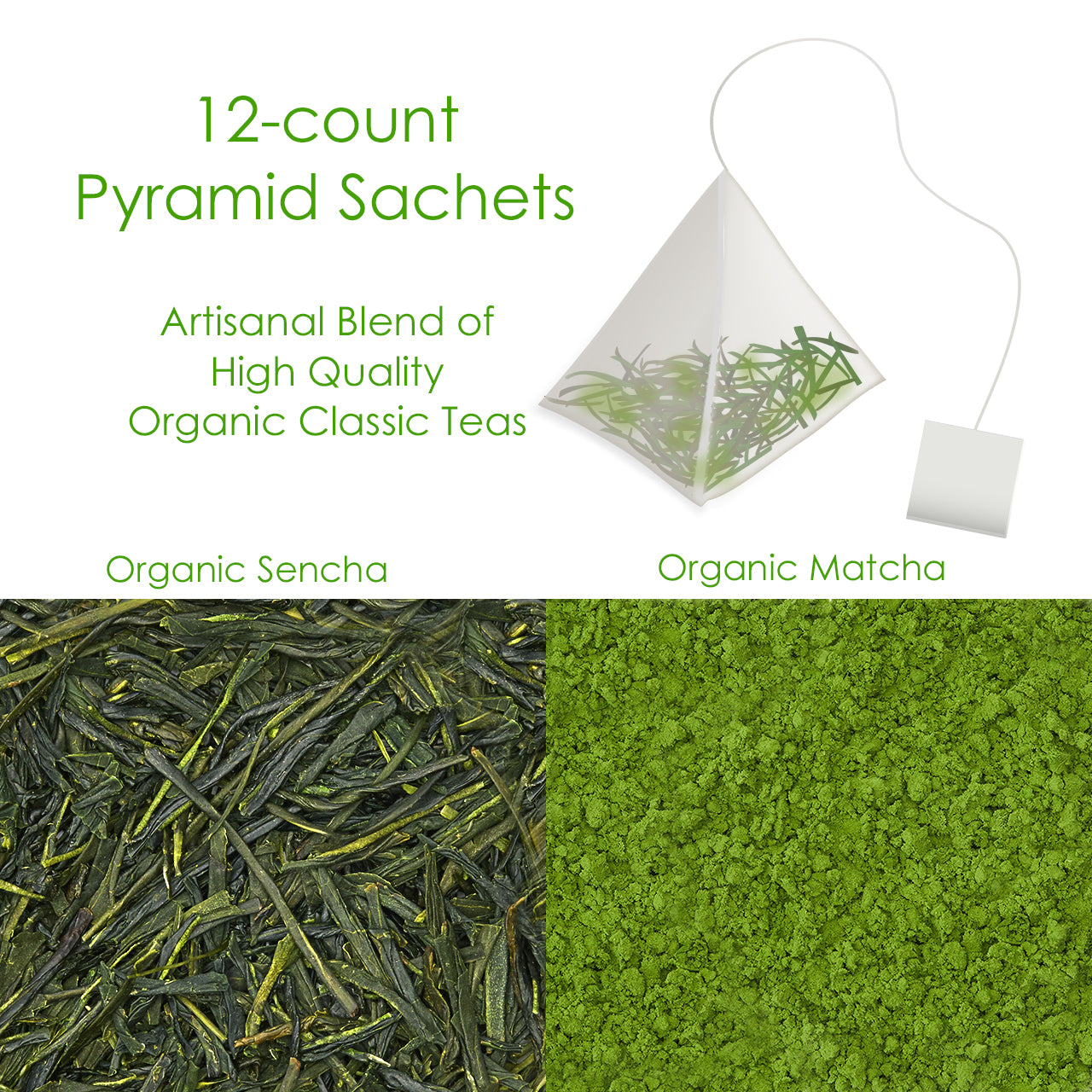 Organic Matcha Sencha Tea Bags