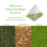 Matcha Genmaicha Large Tea Bags 100 Count
